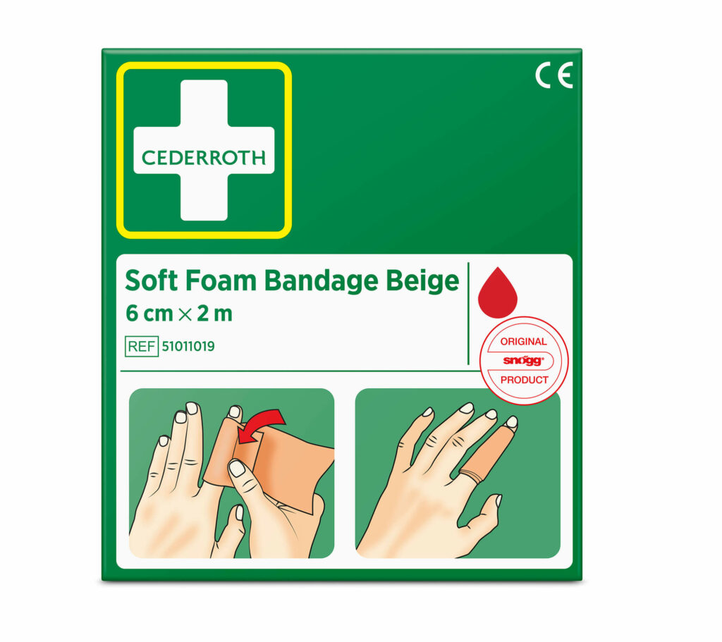 Cederroth Bandage Soft Foam beige 6 cm x 2 m