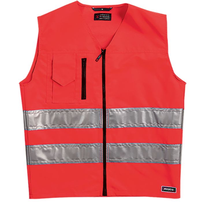 Averto Gilet de sécurité rouge vif Taille M