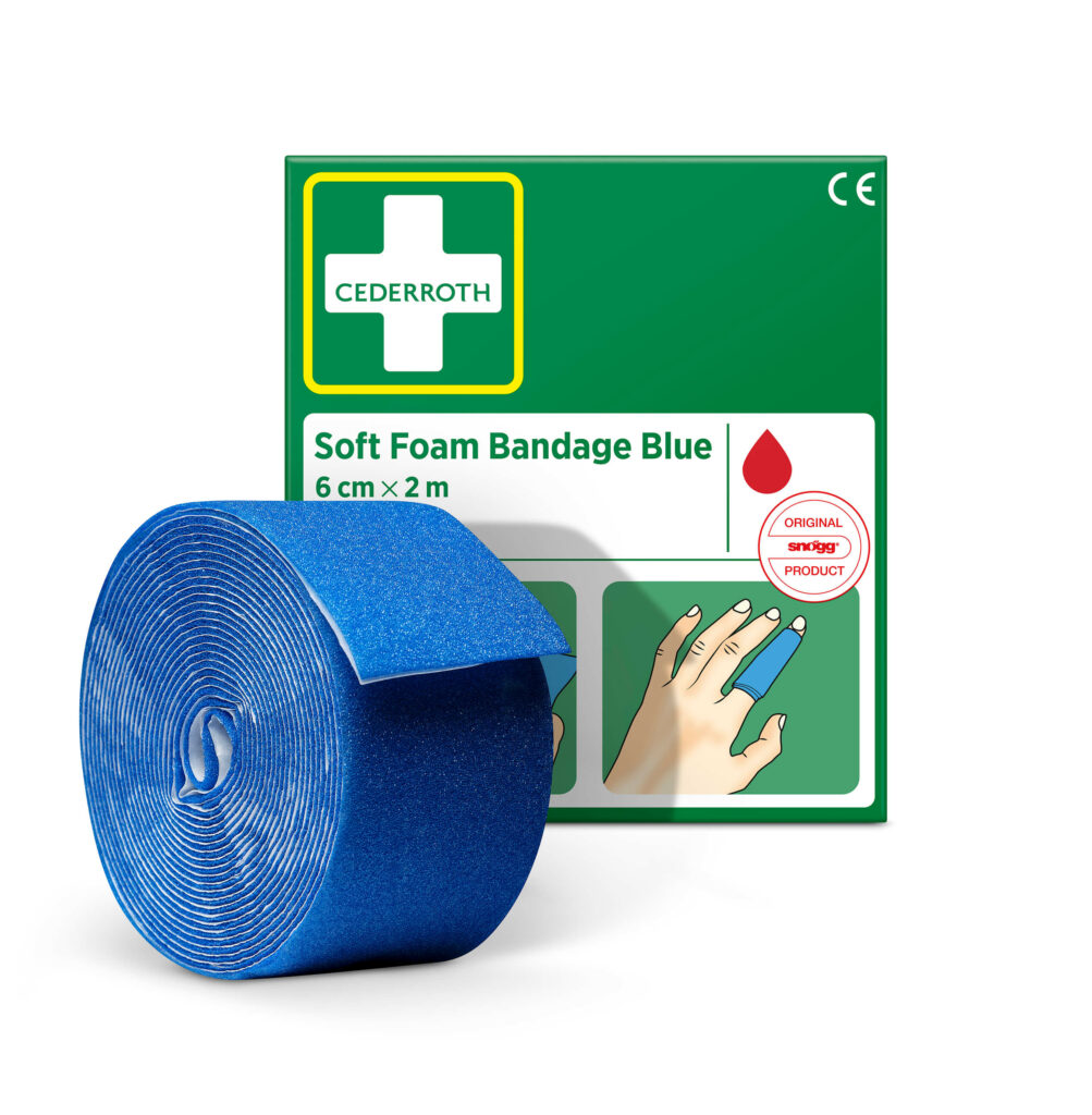 Cederroth Soft Foam Bandage blau 6 cm x 2 m