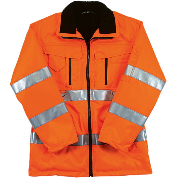 Trekker Reflex EN 20471 Veste de sécurité longue orange vif 